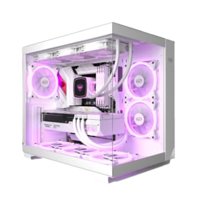 피씨스토어 화이트 감성 어항 PC 7500F RTX4060 360 수냉쿨러 롤 발로란트 배그 (32GB, M.2 1TB)