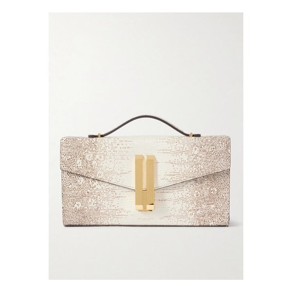 드멜리어 더 벤쿠버 리자드 이펙트 가죽 클러치 오프 화이트 1647597357778875