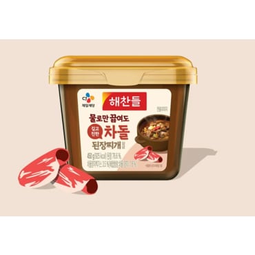 CJ 해찬들 물로만끓여도 깊고진한 차돌된장된장찌개양념 450g