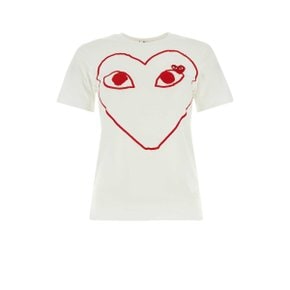COMME DES GARCONS PLAY T-SHIRT T shirt P1T099?? WHTRED White