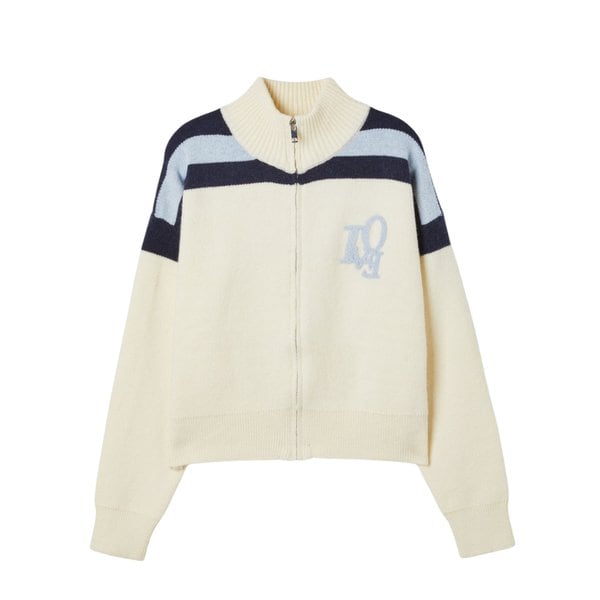 [시흥점] (SET-아우터)러브부클 자수 하이넥 니트 집업 AQ4KGA30