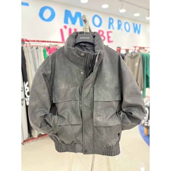 [여주점] 남여공용 더티레더오리털점퍼 블랙JGZZ63904