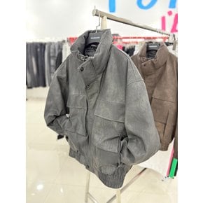 [여주점] 남여공용 더티레더오리털점퍼 블랙JGZZ63904