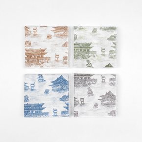 손수건 마리엔느 경복궁 아사 손수건 스카프 53 x 53 (cm) 편안한 손수건