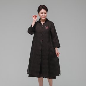 더하랑 나래드리 여름 인견 조끼 브라운