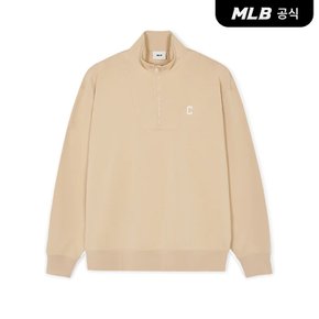 [코리아공식]베이직 스몰로고 반집업 맨투맨 CLE (L.Beige)