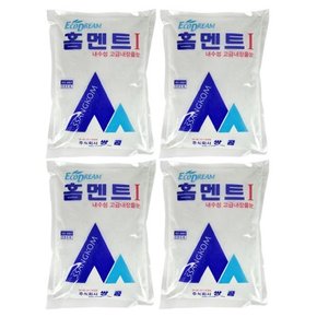 철물팩토리 홈멘트 백색 2kg 4개 가정용 소포장 백시멘트 미장