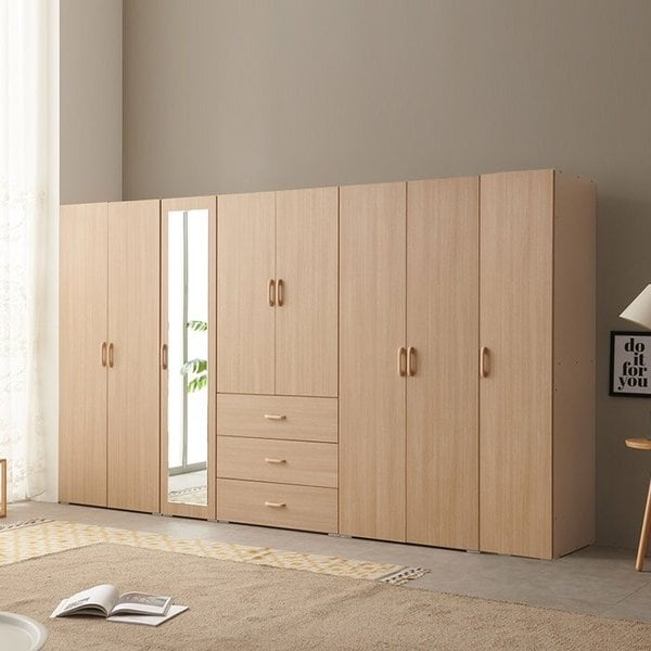 보루네오 아르메 오브제 LPM 키큰장 도어 3200 거울 옷장세트 (수도권무배)