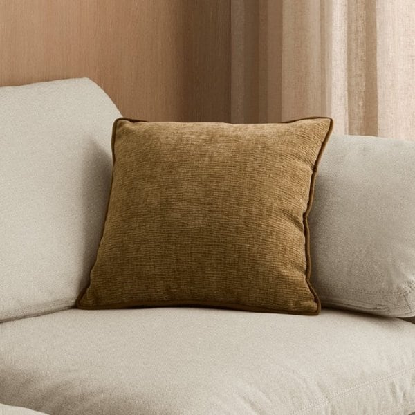 아스펜 셔닐 벨벳 쿠션커버 50*50_브라운