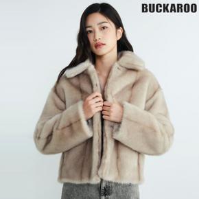 여성 밍크퍼 카라 점퍼(B234JP610P)