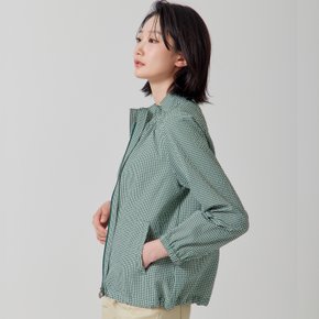 (2컬러) 깅엄체크 셔링넥 온부 코트 LCCAP327