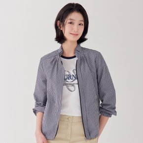 (2컬러) 깅엄체크 셔링넥 온부 코트 LCCAP327