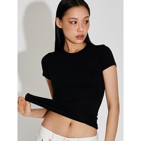 BAMBOO FITTED BASIC SHORT SLEEVE TOP_T316TP134