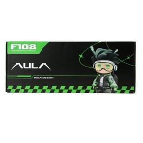 AULA독거미 F108키보드 황축,스카이블랙