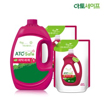 아토세이프 세탁세제SET (세제 2.5L 1개 + 액체세제 1.8L 2개)/아토세이프세제/중성세제/액체세제/효소세제