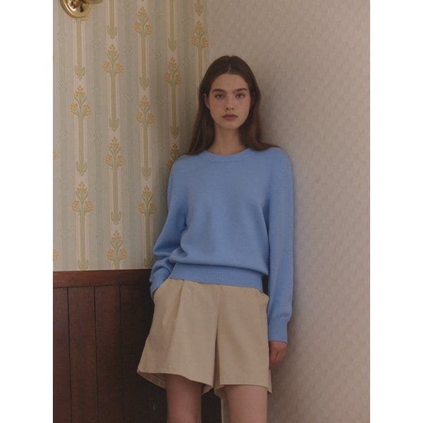 하찌 라운드넥 세미 크롭 풀오버   (TJUCX9903)