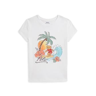 폴로 랄프 로렌 폴로 키즈 여아 7-16세 폴로 베어 코튼 저지 티(CWPOTSHG8020546100)