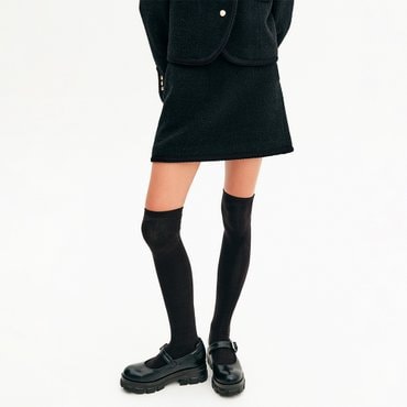 룩캐스트 로지 트리밍 울 스커트_블랙 / ROSIE TRIMMING WOOL SKIRT_BLACK