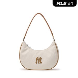 MLB [코리아공식]클래식 모노그램 자카드 호보백 NY (D.Cream)