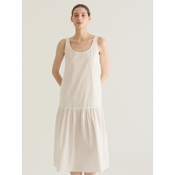 SAILBOAT PATTERN MAXI SLEEVELESS DRESS - WHITE