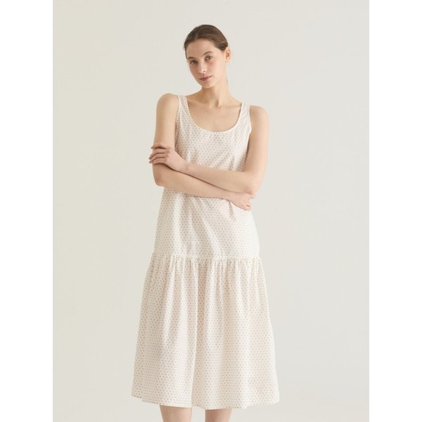 SAILBOAT PATTERN MAXI SLEEVELESS DRESS - WHITE