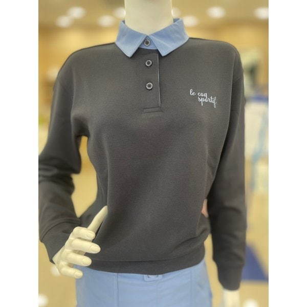 [여주점] 여성 배색 카라 맨투맨 티셔츠 GP122LRL11