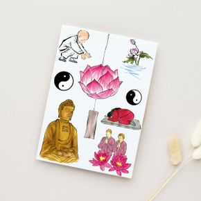 불교 타투스티커 특별한 순간을 담다/판박이스티커 타투도안 문신스티커