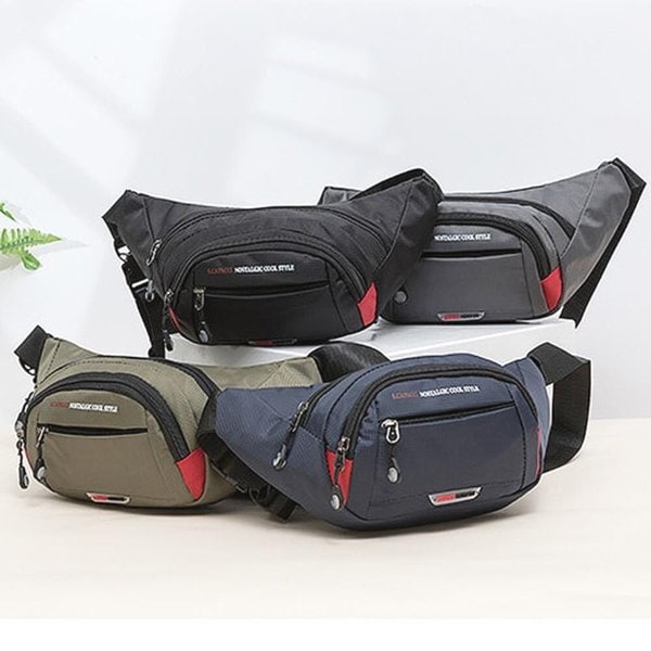 [옷자락] 남성 캐주얼 지퍼 수납 운동 바디핏 크로스 힙색