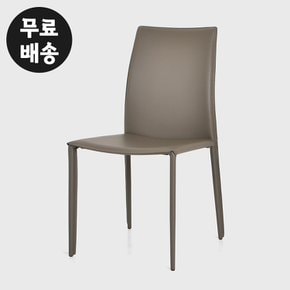 니엘 가죽 의자 식탁 chair 팔걸이 없는 체어 튼튼한 철제 다리 인테리어(그레이)