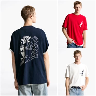 타미진스 남성 백 그래픽 티셔츠 T32F6TTO20TMT1 TOMMY JEANS