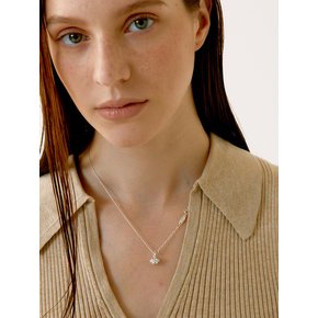 Pave kolo Necklace_Natural Silver