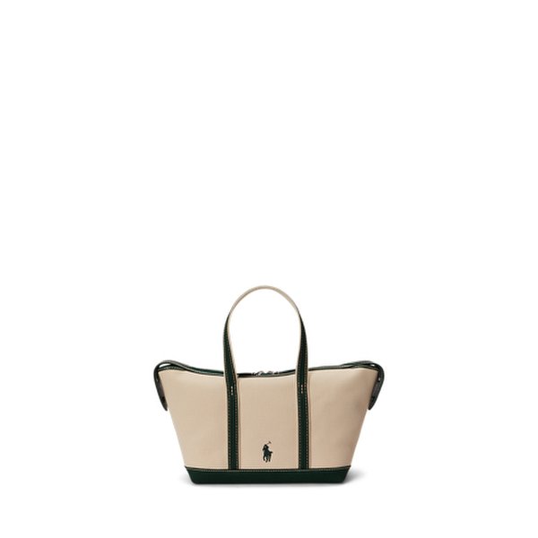 여성 폴로 베어 캔버스 미니 쇼퍼 토트(WAPOBAG0G620460250)