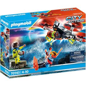 영국 플레이모빌 경찰차 경찰 Playmobil City Action 70143 Sea Rescue Diver with Drone For Ag