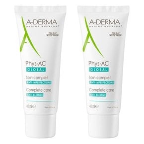 A-DERMA 아더마 Phys-Ac 컴플리트 케어 안티 블레미쉬 크림 40ml 2개