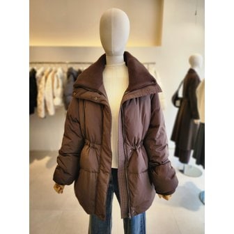 JJ지고트 [여주점] [JJ 지고트] 여성 니트 배색 하이넥 덕 다운 점퍼 GRBM2PD901