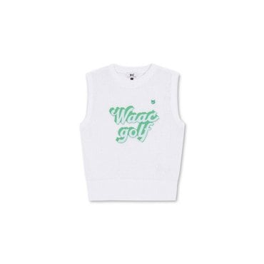 왁 골프 (WWWAM24222WHX)여성 Logo Mesh 니트 베스트