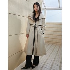 배색해리 트렌치형 롱 점퍼 (ER2TC300)