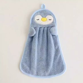 주방 핸드타월 어린이 귀여운 유치원 고리수건 어린이집수건 블루펭귄
