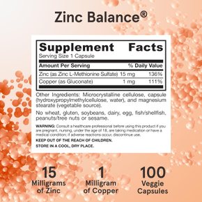 자로우 포뮬러스 징크 밸런스 Zinc Balance 100베지캡슐 2통