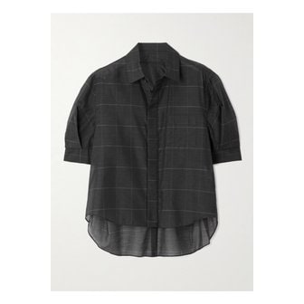 사카이 글렌 프린스 오브 웨일스 체크 포플린 셔츠 그레이 46376663162869281