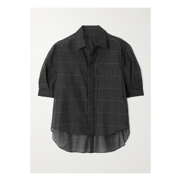 글렌 프린스 오브 웨일스 체크 포플린 셔츠 그레이 46376663162869281