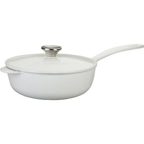 일본 르쿠르제 후라이팬0108 Le Creuset Enameled castiron Saucier Pan 2.25 Quart ホワイト L2