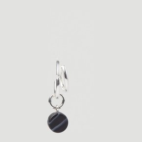 [해외배송] 레텔앤볼브 엔나 아론 블랙 아게이트 싱글 이어링 RW22084 Black agate