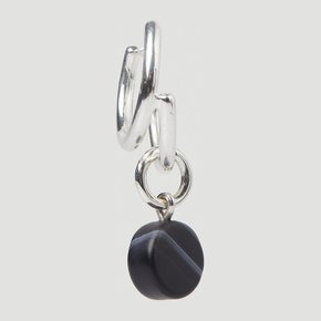 [해외배송] 레텔앤볼브 엔나 아론 블랙 아게이트 싱글 이어링 RW22084 Black agate