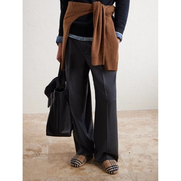 체크 울 블렌드 슬리퍼 46376663162993552