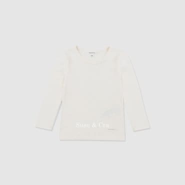 슈슈앤크라 mini 리노스 골지 티셔츠 ㅡ 크림