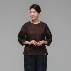 더하랑 소담드리 여름 인견 블라우스 브라운