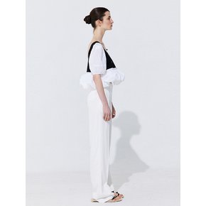 Belted Straight Trousers_White