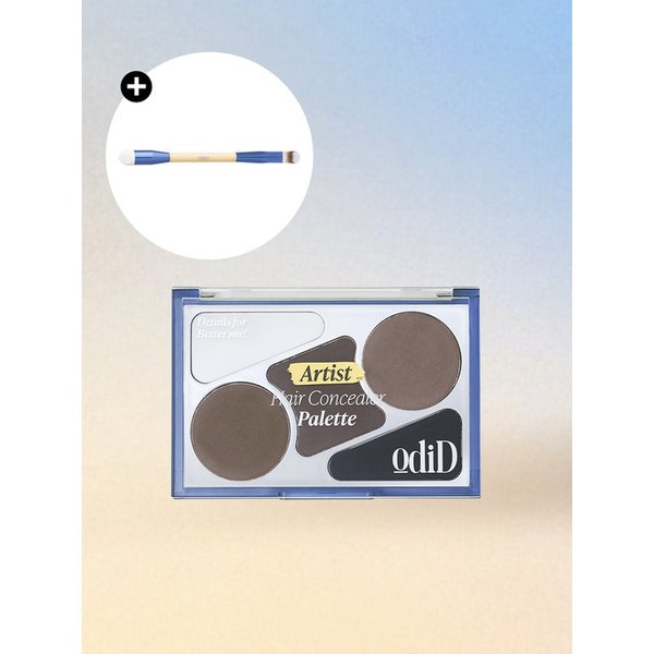 [세트/증정]아티스트 헤어 컨실러 팔레트+듀얼브러쉬(2개)+실버헤어핀