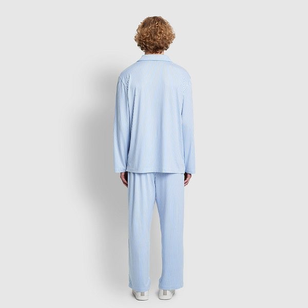 남 피치스킨 스트라이프 10부 파자마 세트 J216901105052